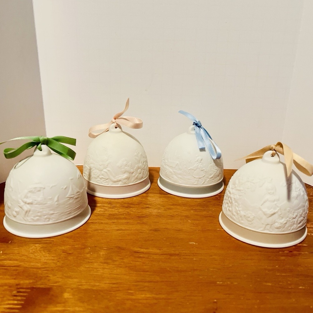 Lladro Spain Four Seasons Bells Retired Lot of 4 Annual 1991 1992 1993‎ 1994